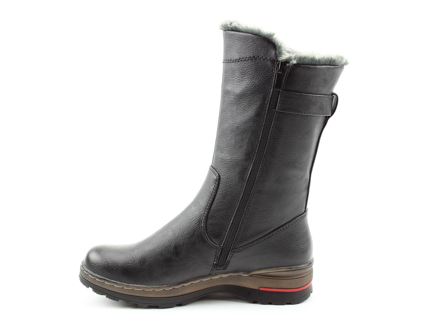 Heavenly Feet MID CALF BOOT LINED Bramble BLACK