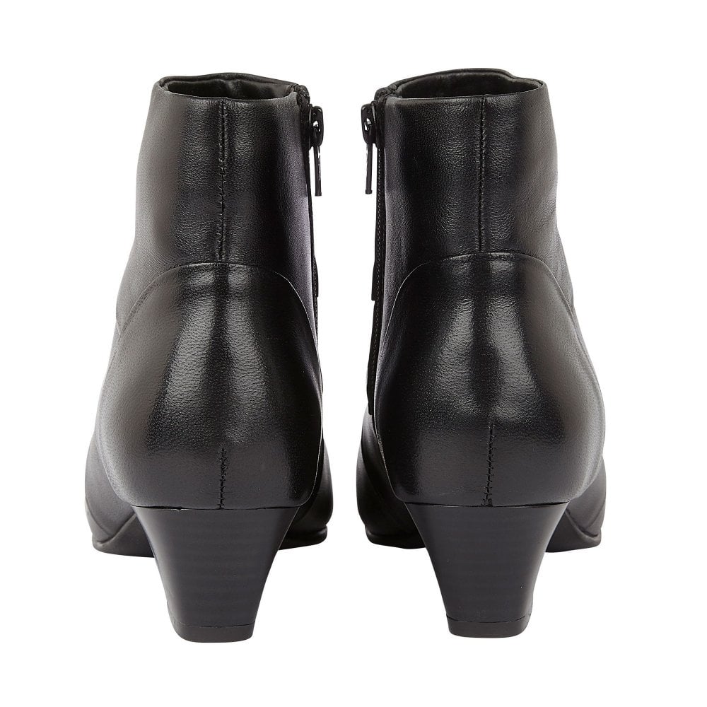 Lotus Ankle Boot Tara Black leather with Zip