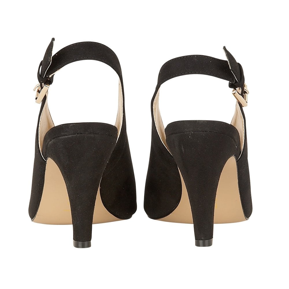 Womens black peep toe hot sale shoes