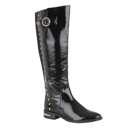 Lotus Knee High boot Estelle BLACK CRINKLE
