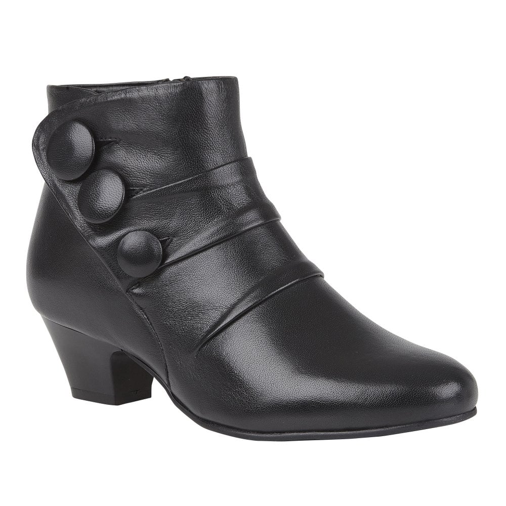 Lotus Ankle Boot Prancer Black Leather