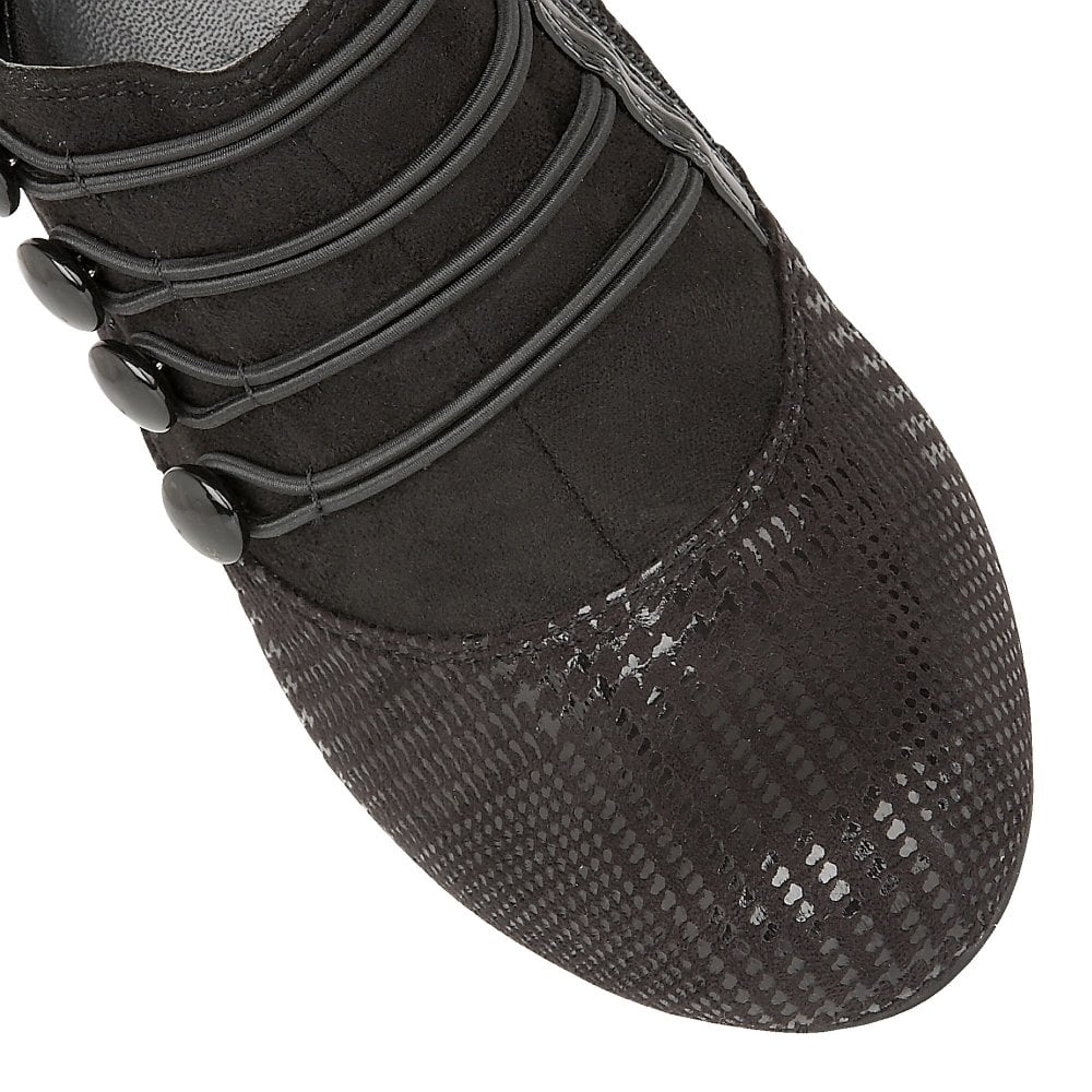 Lotus Shoe Boot Dolley Black print