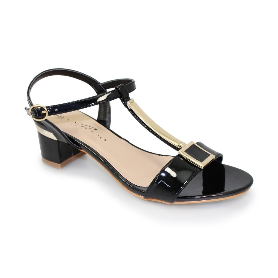 Lunar Occasion Sandal Blaze Black Patent Sandal