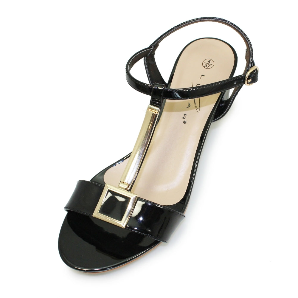 Lunar Occasion Sandal Blaze Black Patent Sandal