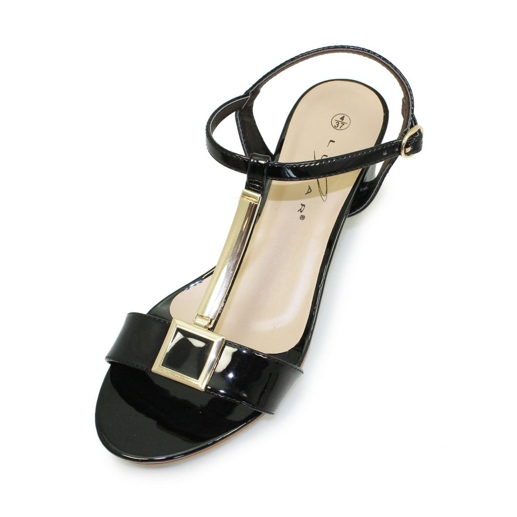 Lunar Occasion Sandal Blaze Black Patent Sandal