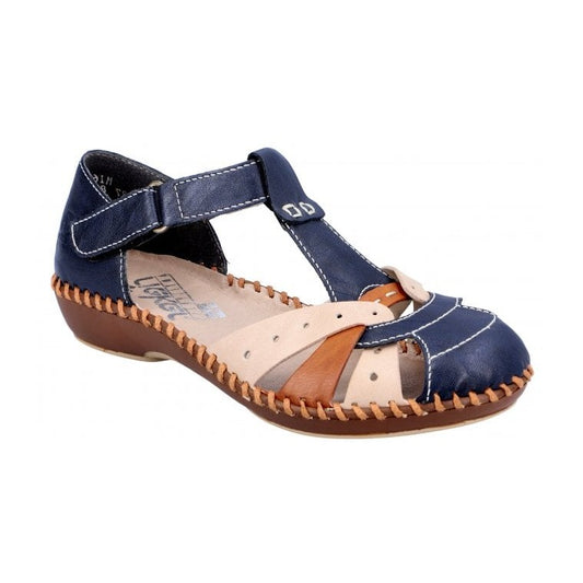 Rieker Casual sandal shoe M1655-14 BLUE MULTI Sandal