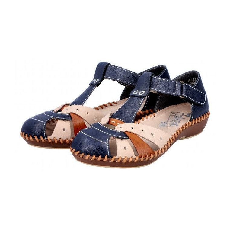 Rieker Casual sandal shoe M1655-14 BLUE MULTI Sandal