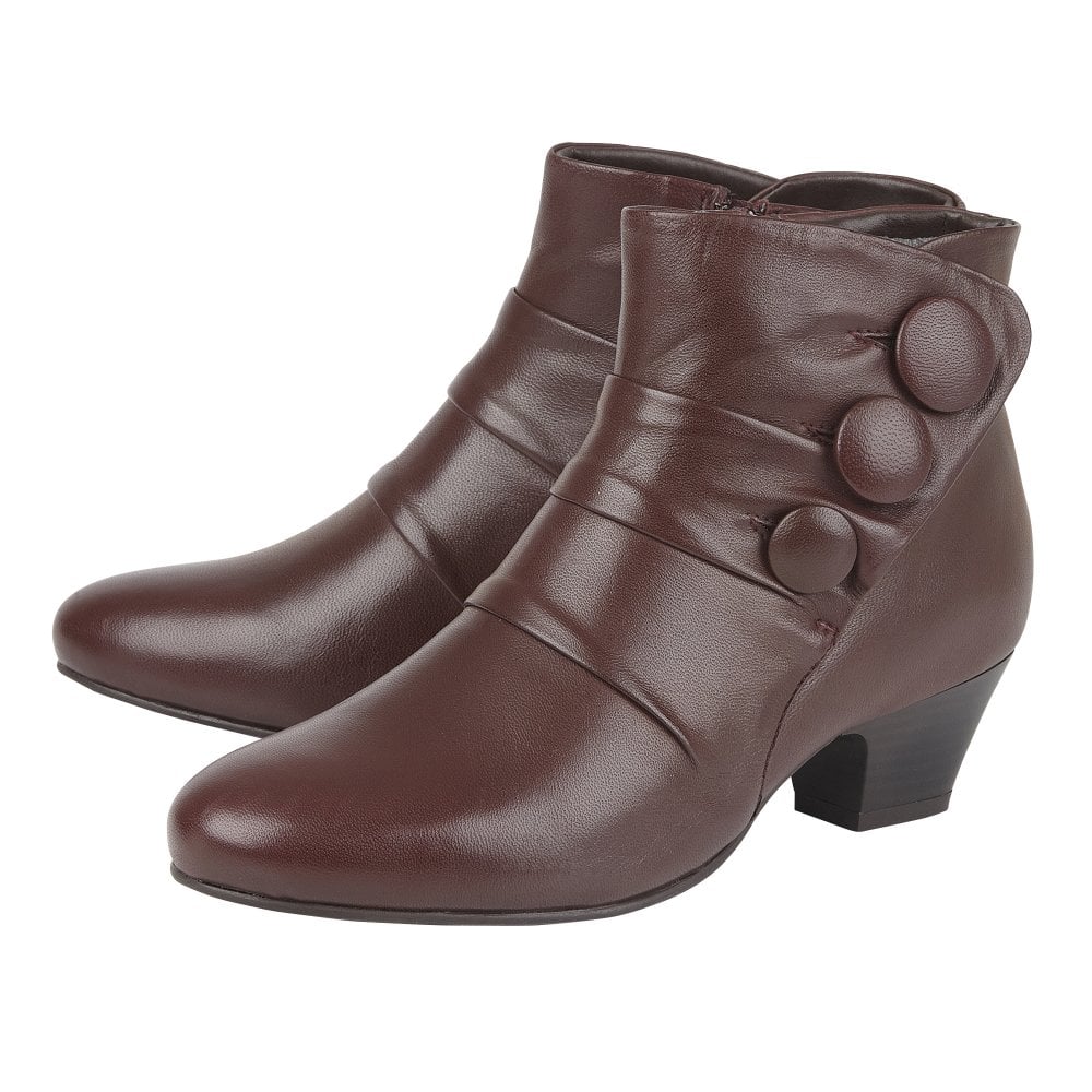 Lotus Ankle Boot Prancer Burgundy leather