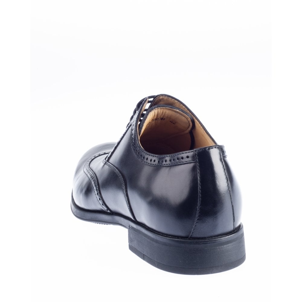 Steptronic BROGUE SHOE Bugos Black Soft Leather wing cap Lace up Formal