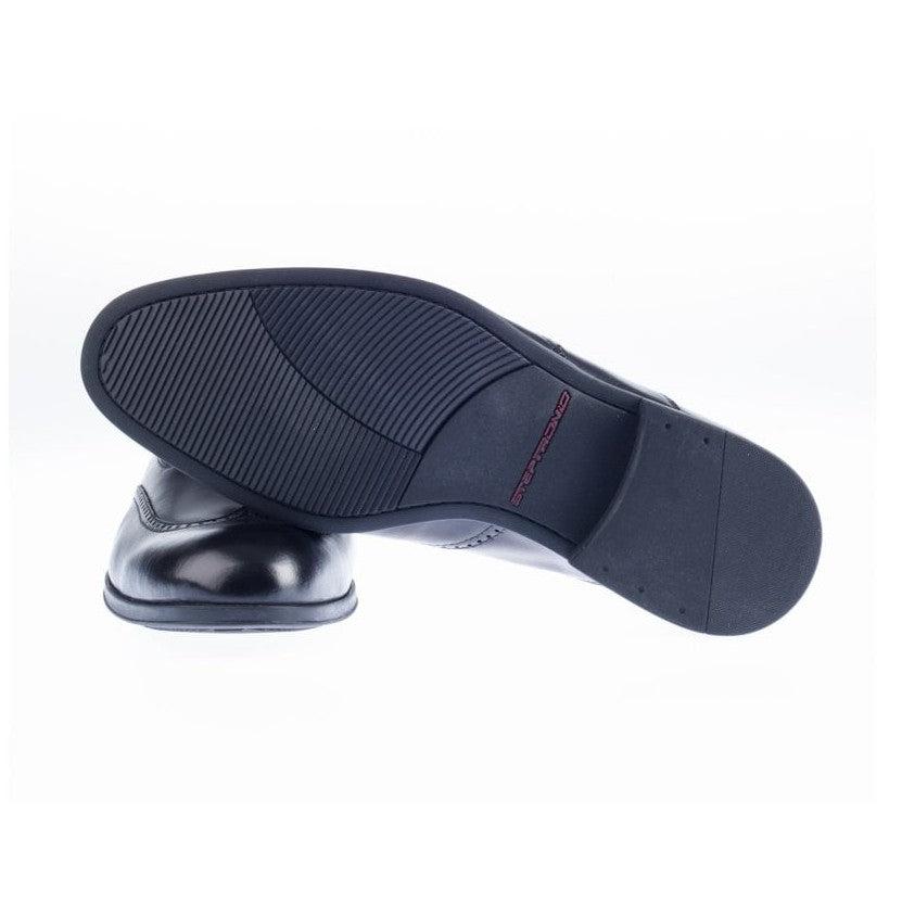 Steptronic BROGUE SHOE Bugos Black Soft Leather wing cap Lace up Formal