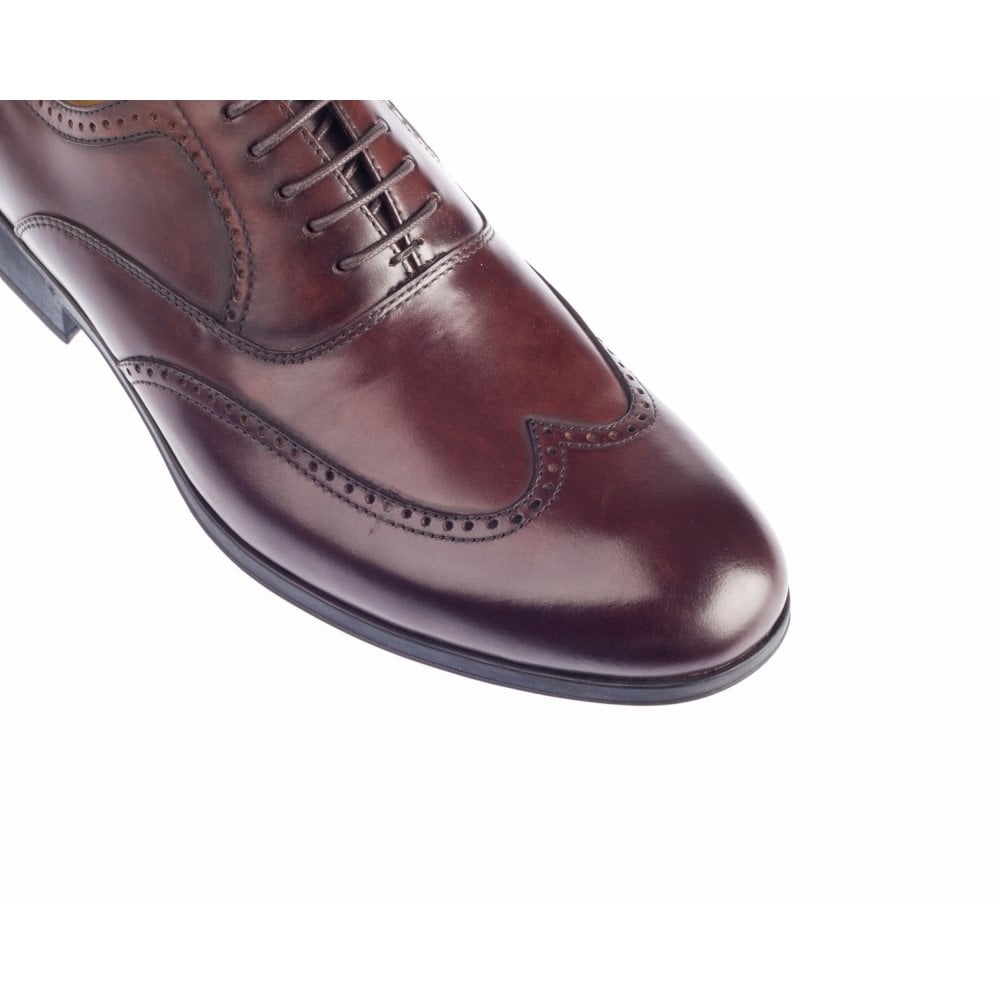 Steptronic BROGUE SHOE Burgos Brown Soft Leather wing cap Formal