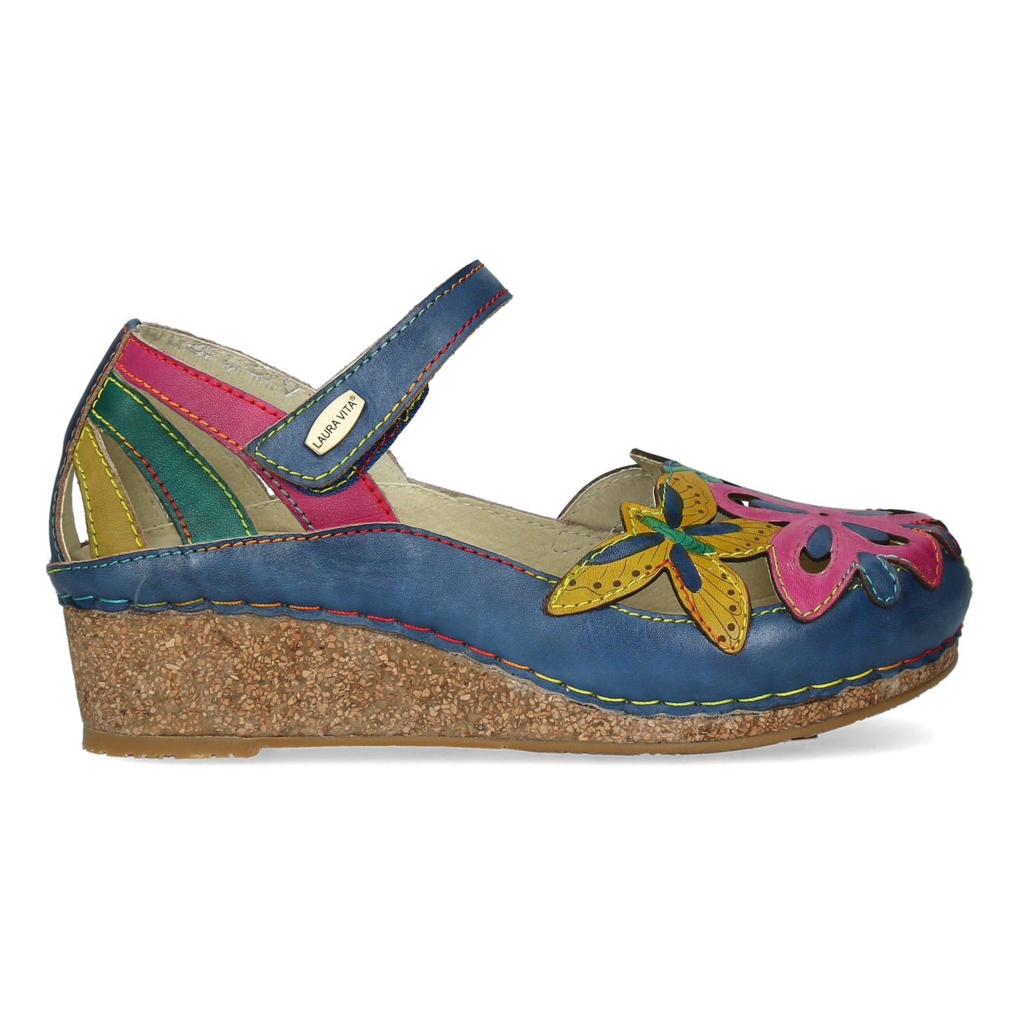 Laura Vita Facscineo 42 JEANS Leather Bar Shoe