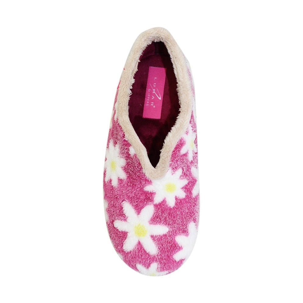 Lunar Slipper Daisy Pink Flower Full Slipper