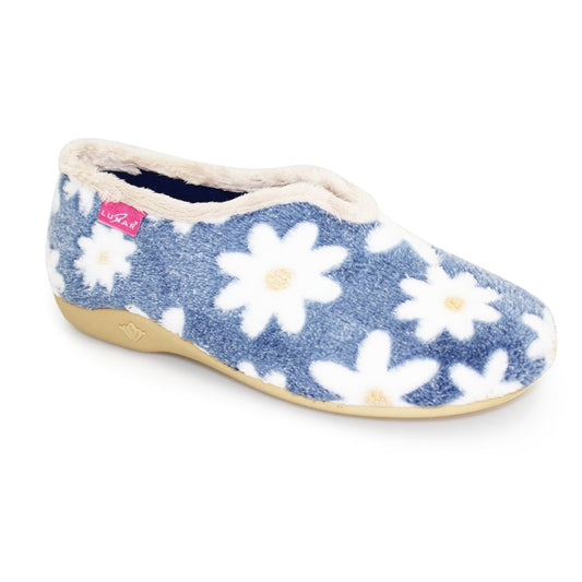 Lunar Slipper Daisy Blue Flower full slipper