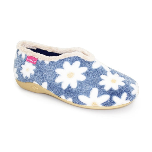 Lunar Slipper Daisy Blue Flower full slipper