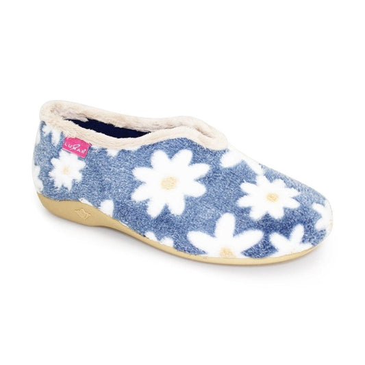 Lunar Slipper Daisy Blue Flower full slipper