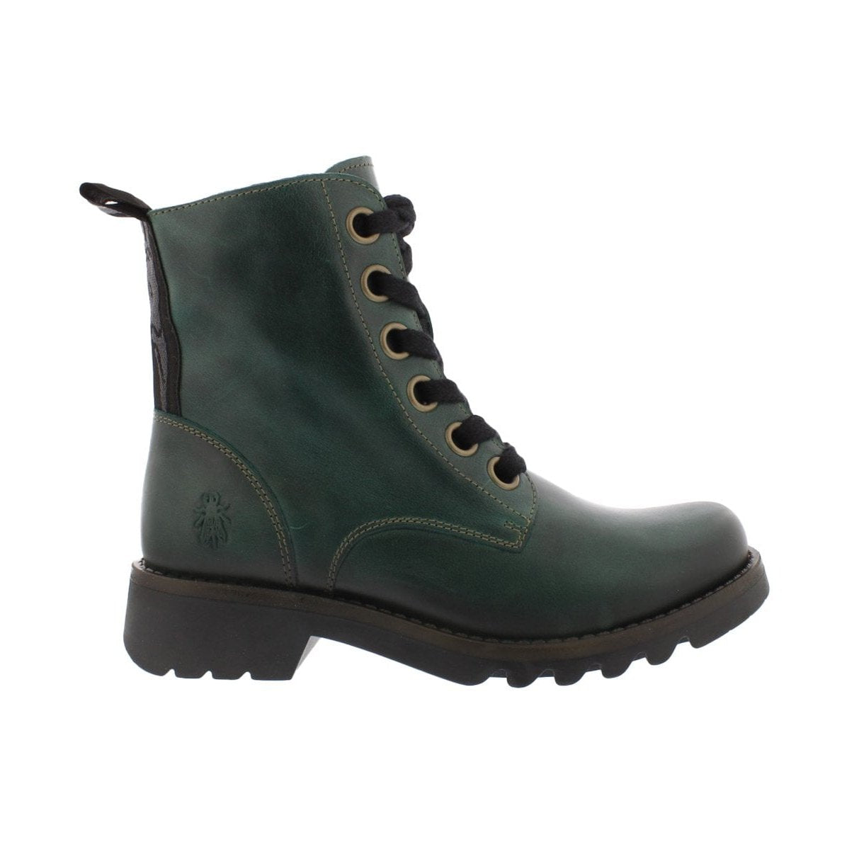 Fly London Ankle Boot Ragi RED Soft Leather Military Style Lace Boot