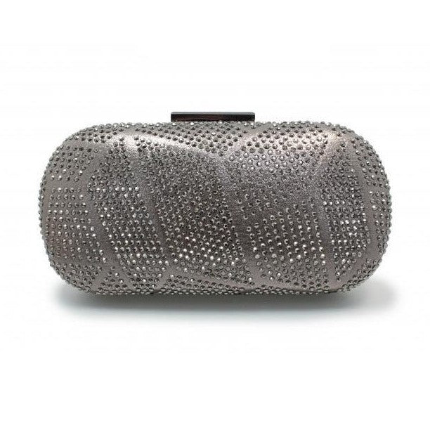 Lunar Francie Occasion Wear Gemstone Bag ZLR524 PEWTER