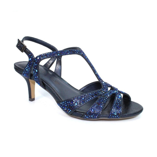 LUNAR FRANCIE Occasion Wear DRESS SANDAL WIDER FIT FLR524 NAVY