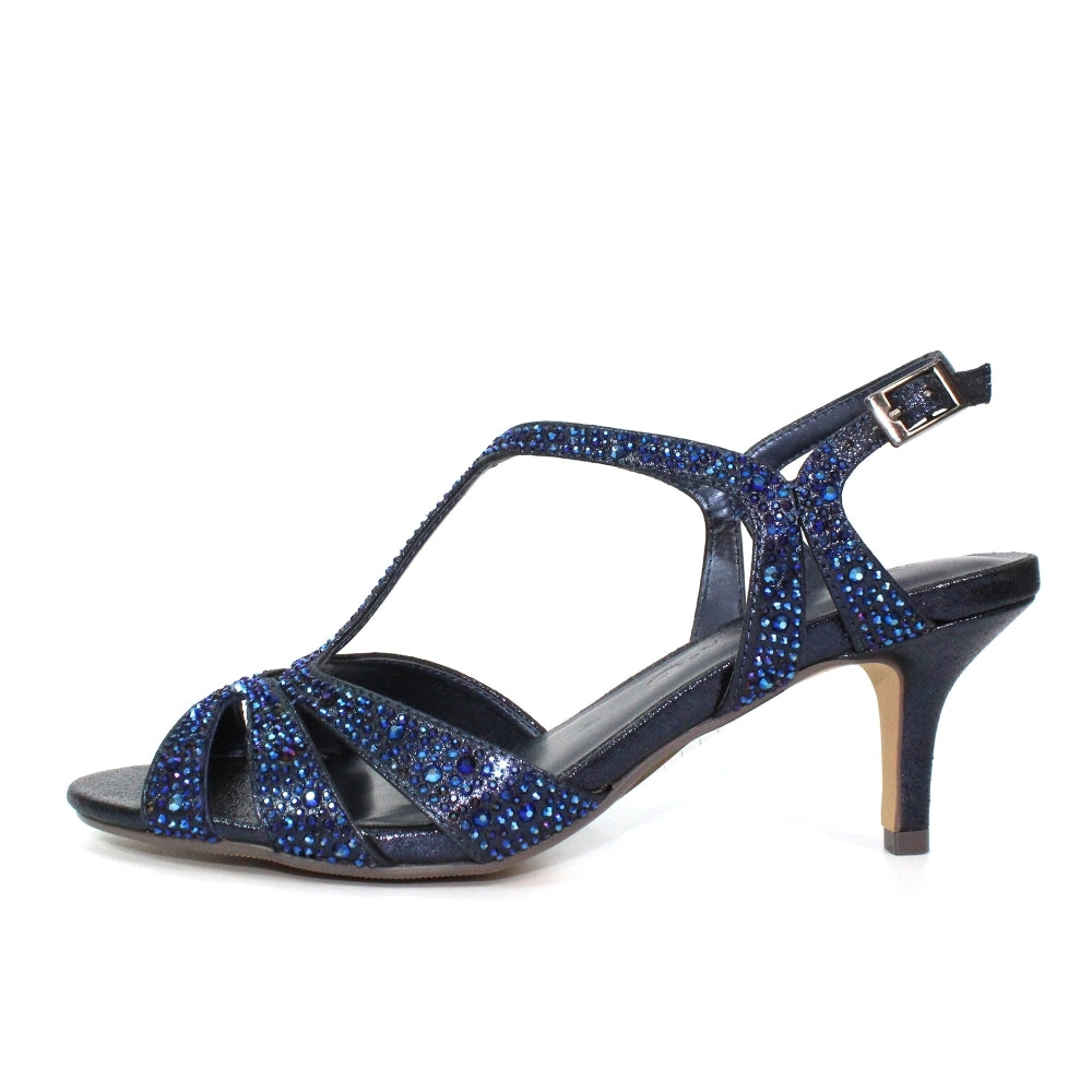 Lunar Dress Sandal Francie NAVY Gemstone FLR524PW Matching bag available