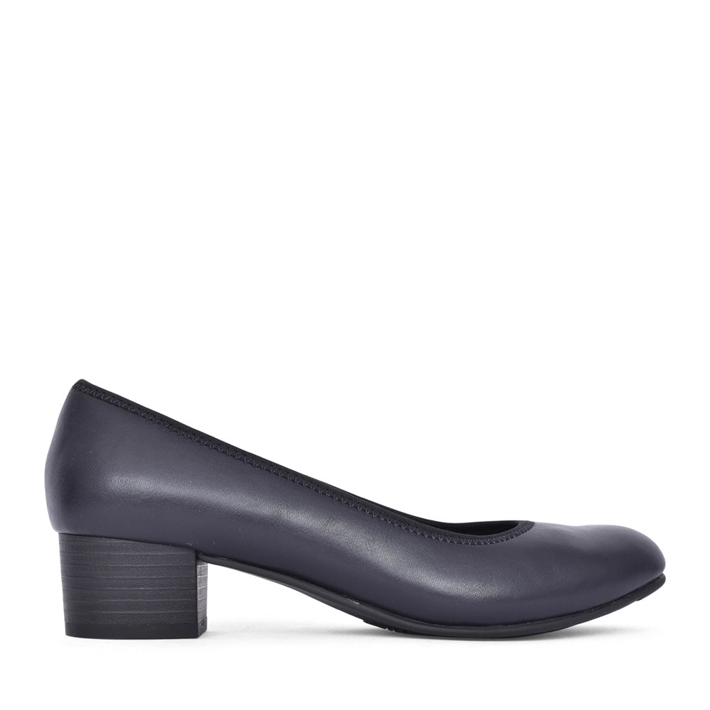 Jana Court Shoe Wide Fitting 22360 NAVY