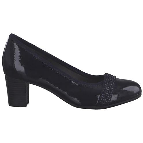 Jana Court Shoe 22464 NAVY PATENT