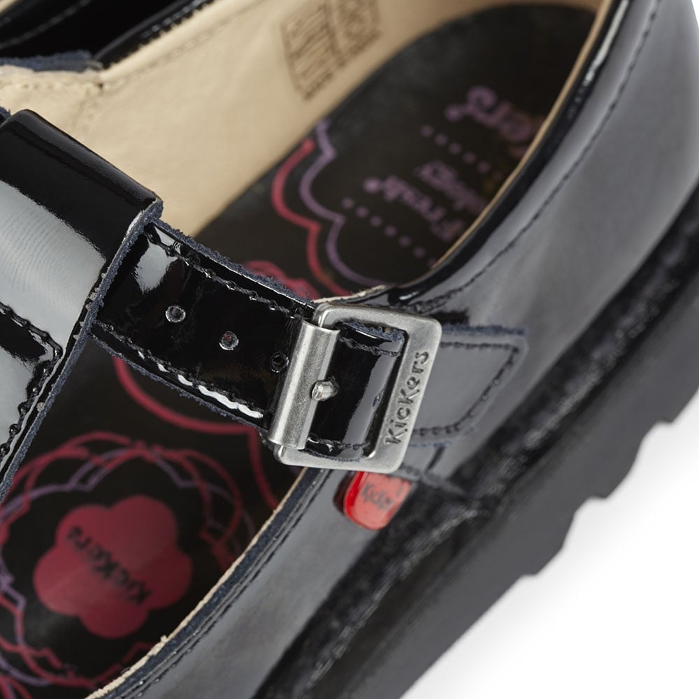 Kickers Kick T classic T Bar shoe 31-39 BLACK Patent