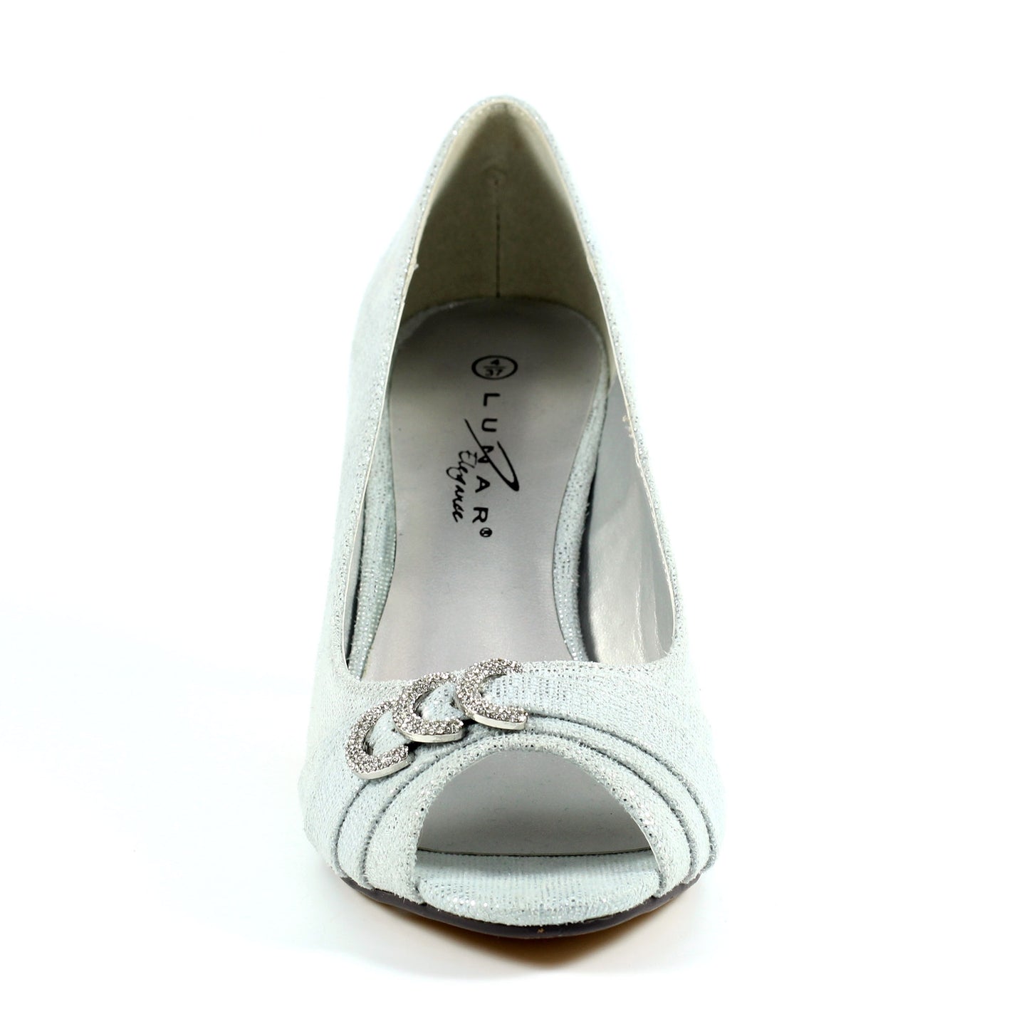 Lunar Lyla Occasion Wear Court Shoe FLR047SL Silver