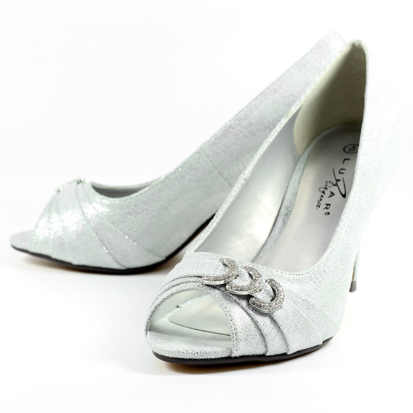 Lunar Lyla Occasion Wear Court Shoe FLR047SL Silver