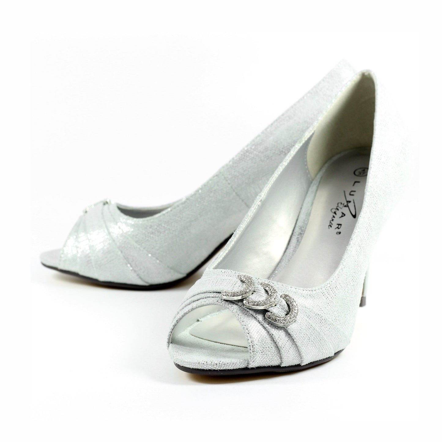 Lunar Lyla Occasion Wear Court Shoe FLR047SL Silver