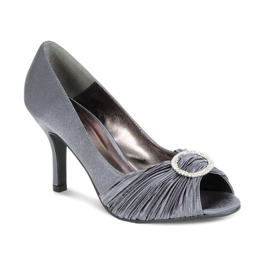 Lunar Sienna Occasion Shoe FLV132 Dark Grey Diamanté