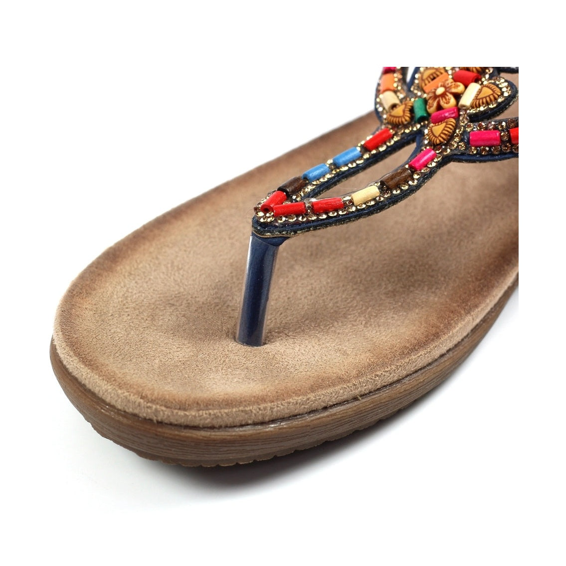 Lunar sandal with toe post Una BLUE JLH320BL