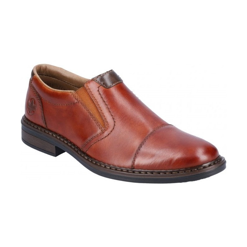 Rieker Men's Shoe 17659 Slip-on Leather Shoe PEANUT 17659-23