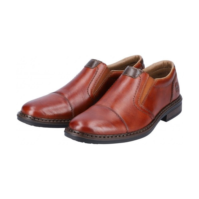 Rieker Men's Shoe 17659 Slip-on Leather Shoe PEANUT 17659-23