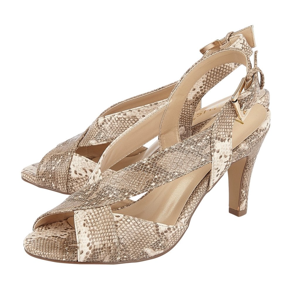 Lotus Paloma NATURAL SNAKE Occasion Wear Sling Back shoes ULS156