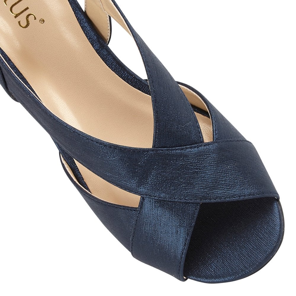 Lotus Dominica NAVY Sling Back Wedge Sandals uls179