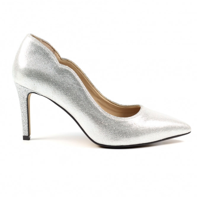 Lunar Nigella Occasion Wear SILVER Court Shoe FLRO41