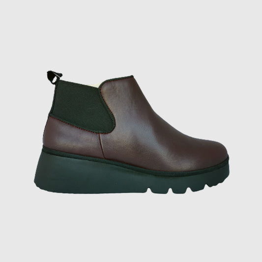 Fly London Ankle Boot Pada WINE Leather Pull-on Ankle Boot