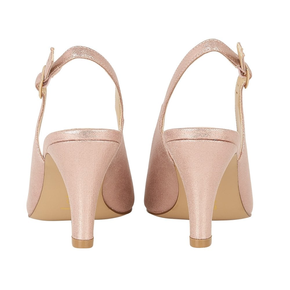 Lotus Larissa PINK metalic peep toe shoes
