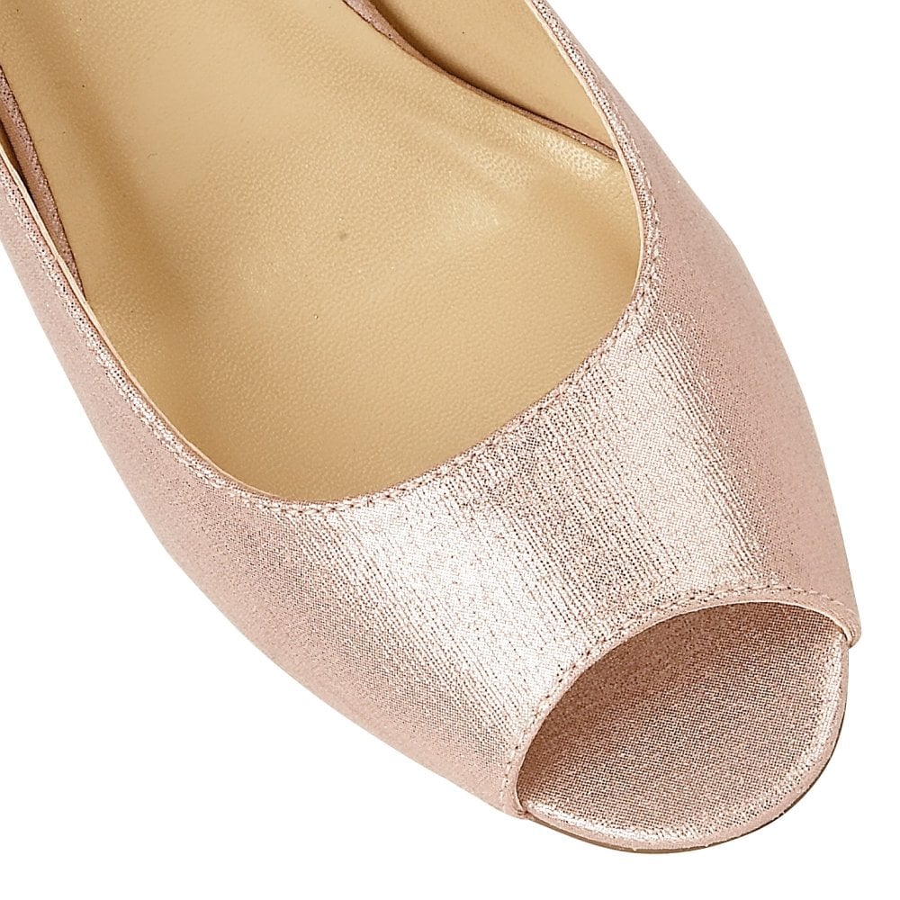 Lotus Larissa PINK metalic peep toe shoes