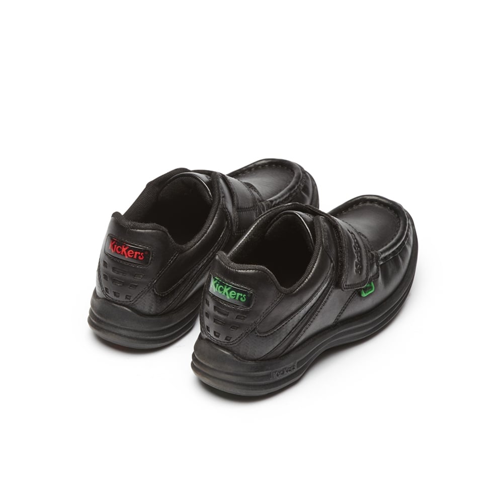 Kickers Reasan BLACK Velcro Strap Boys shoe