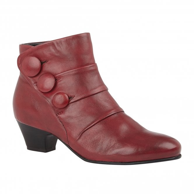 Lotus Ankle Boot Prancer RED