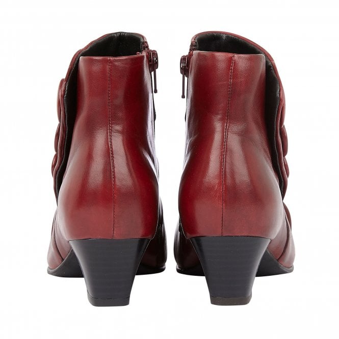 Lotus Ankle Boot Prancer RED