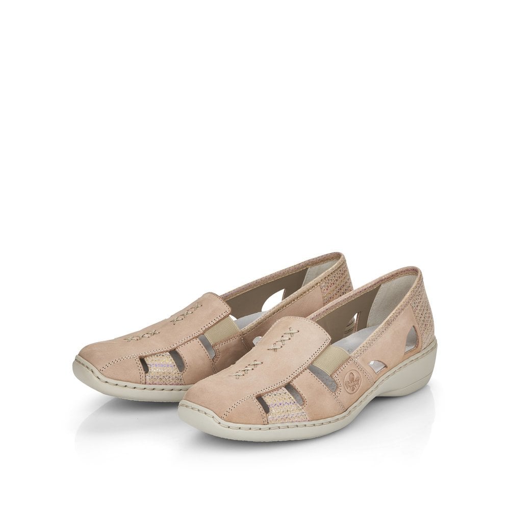 Rieker Casual SHOE SLIP ON BEIGE 41385-60