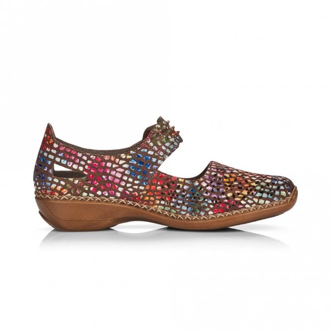 Rieker Casual Shoe 413G7-90 BEIGE MULTI
