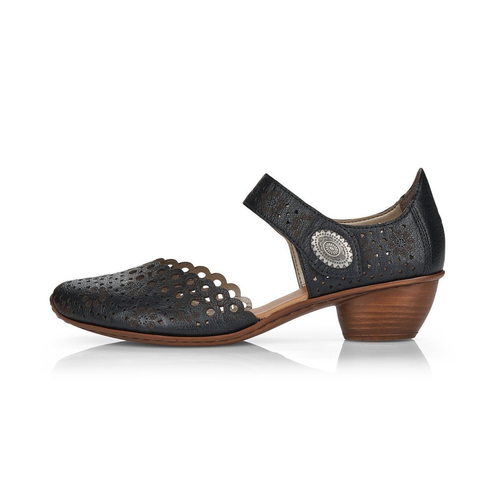 Rieker Bar Shoe 43753-00 BLACK