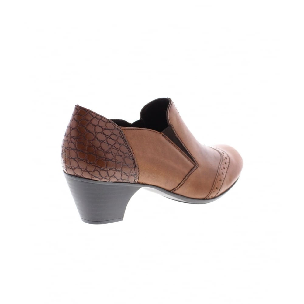 RIEKER SHOE BROWN SLIP ON A50563-24