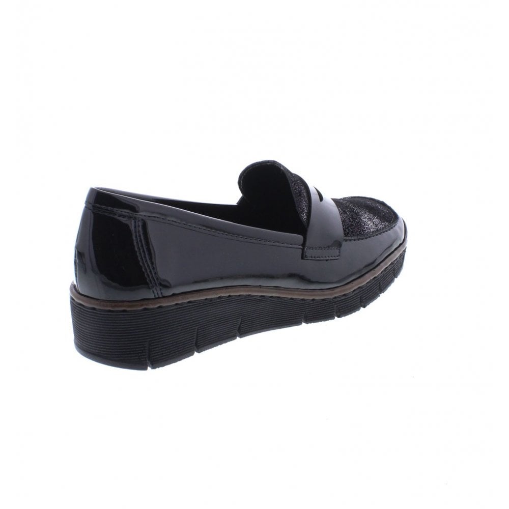 Rieker SHOE BLACK SLIP ON 53732-01
