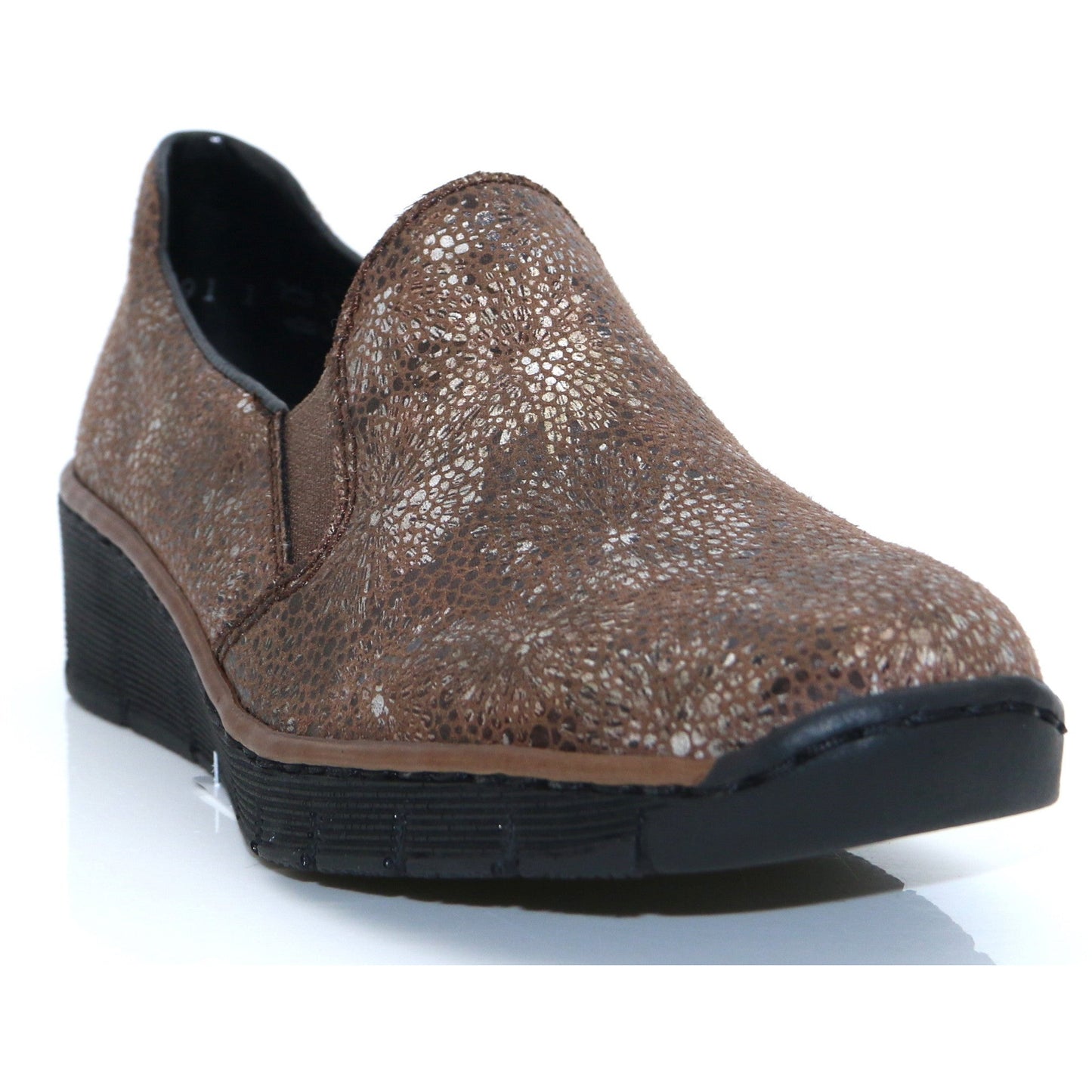 Rieker Slip on Shoe 53766-24 BROWN Print