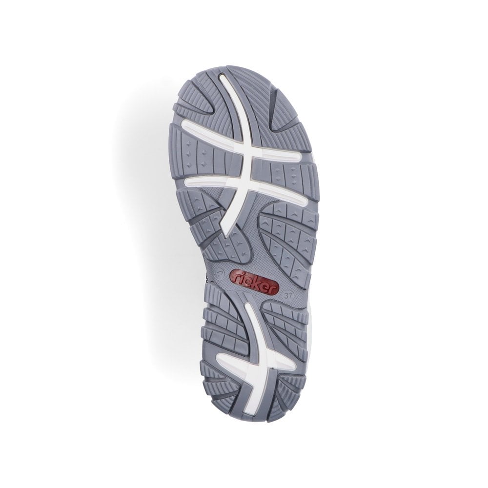 Rieker Sandal 68888-14 NAVY/WHITE with elasticated straps